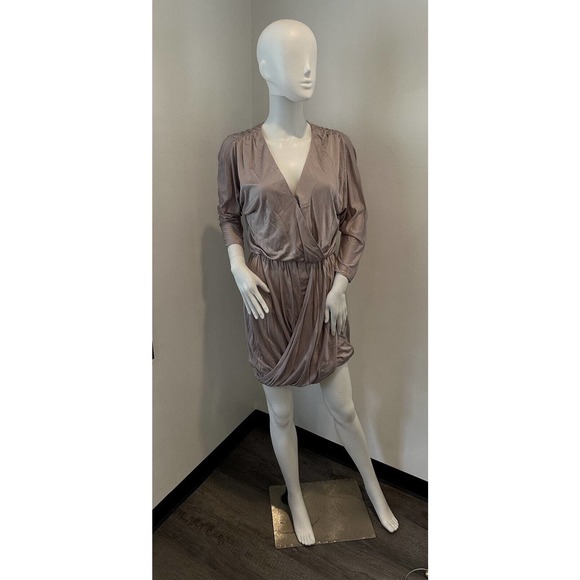 Tibi Dress - Pink Plunging Bubble Hem Mini Sleeve Womens Dress- size S Orig.$495 - Picture 1 of 16